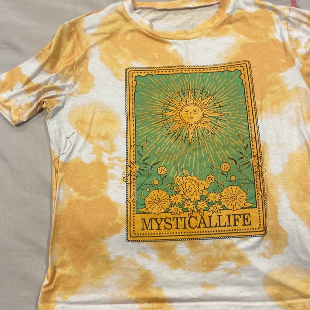yellow shein tee